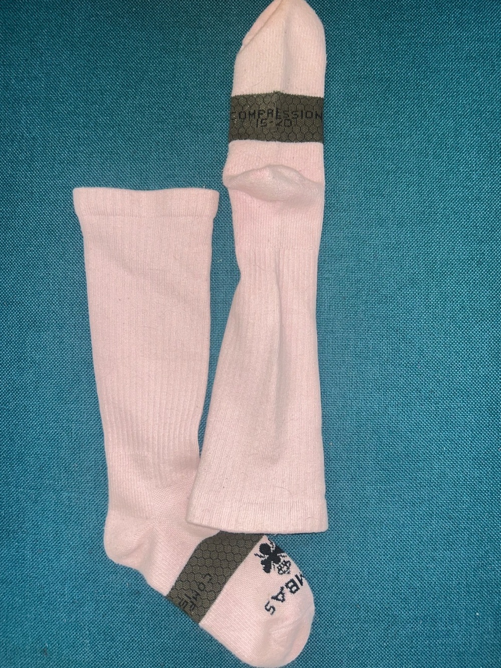 Bombas compression socks 15-20 medium pink grey